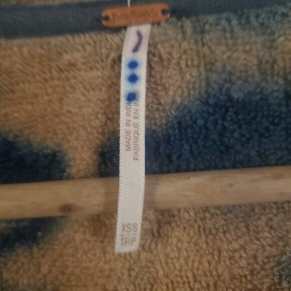 Free People High Tides Sweatshirt Oversized Women's XS/S Indigo Combo EUC Poncho - Picture 6 of 8